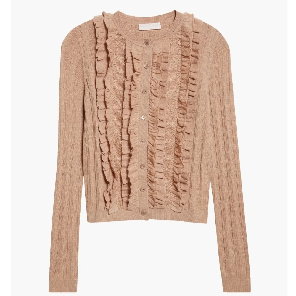 Ulla Johnson Beige Ruffle Cardigan - Picture 10 of 12
